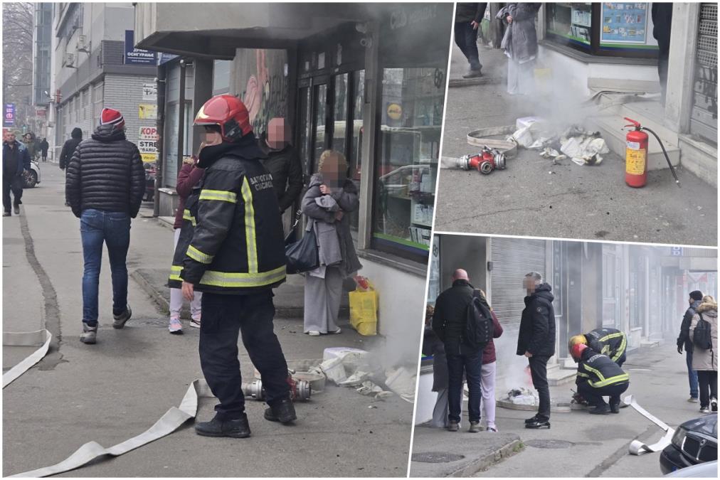 POŽAR U BULEVARU DESPOTA STEFANA: Vatra buknula u apoteci (foto)