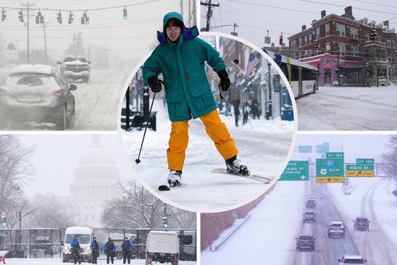 SNEŽNA OLUJA OKOVALA AMERIKU Zbog nevremena otkazano na hiljade letova, a škole zatvorene: Više od 200 saobraćajnih nesreća za manje od 24 sata (FOTO)