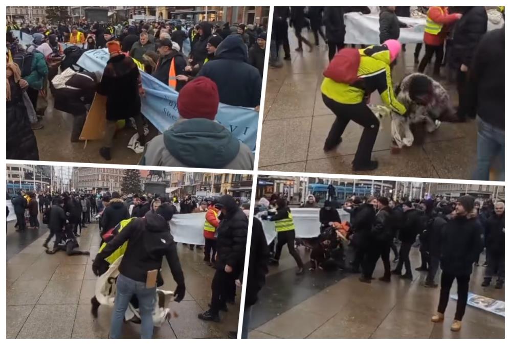 SUKOB U CENTRU ZAGREBA, SEVALE PESNICE! Demonstranti napali klečavce – molitelje krunica, hitno intervenisala policija! Otkriveni detalji (FOTO/VIDEO)